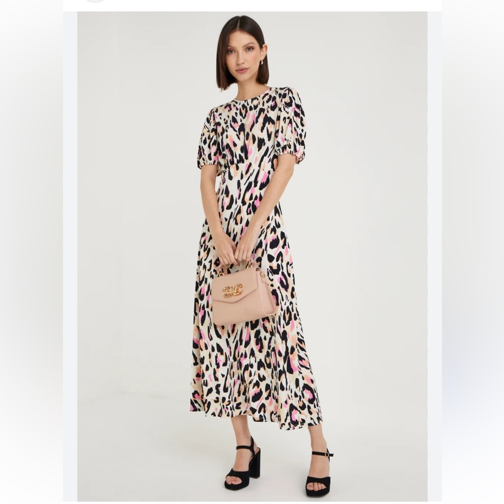 Anna Melani Italy100% Linen Floral/Animal Print
Fit and Flare Midi Dress Size M